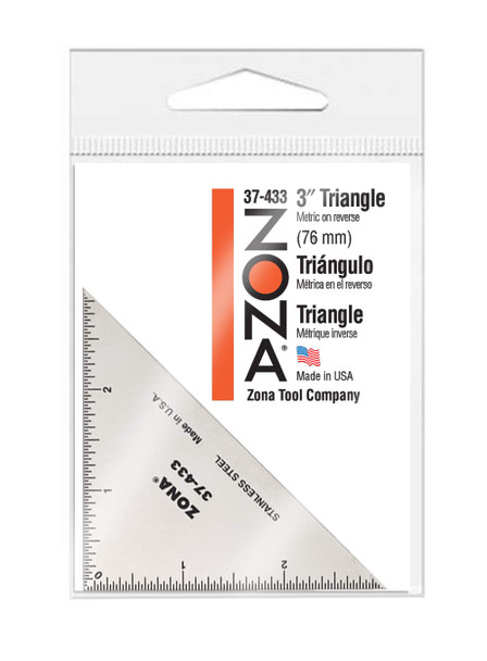 ZON37433 - Zona Tools 3/76mm Triangle Ruler"