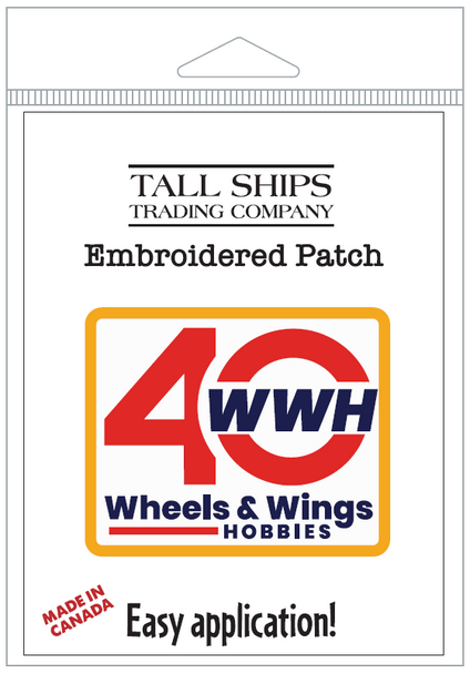 Wheels & Wings Hobbies 40th Anniversary Logo Patch