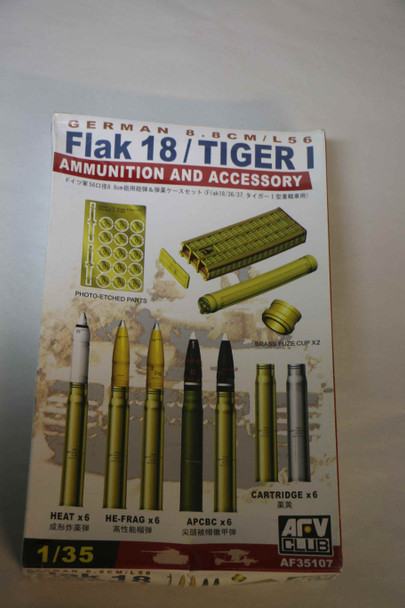 AFVAF35107 - AFV Club - 1/35 German 8.8cm L/56 Ammo&Accesr Set (Flak 18 and Tiger I) WWHP112538