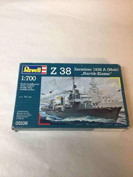 RAG05106 - Revell - 1/700 Z 38 Zerstörer 1936 A (Mob) "Narvik-Klasse" - WWHP111210