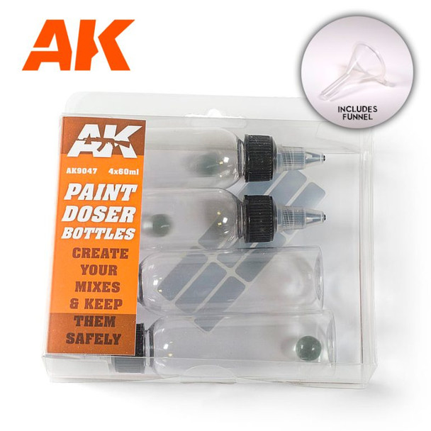 AKIAK9047 - AK Interactive Paint Doser Bottles 4x60ml