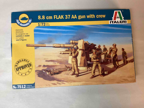 ITA7512 - Italeri 1/72 8.8cm Flak 37 AA Gun & Crew - WWHP111471