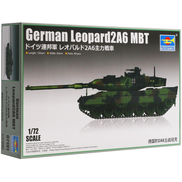 TRP07191 - Trumpeter 1/72 German Leopard 2A6
