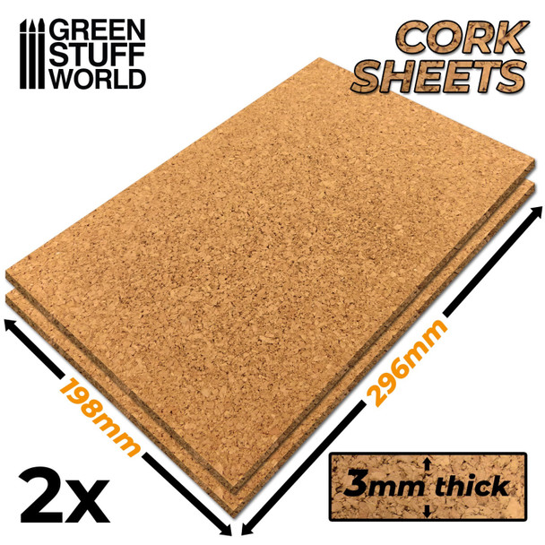 GSW10458 - Green Stuff World 3mm Cork Sheet