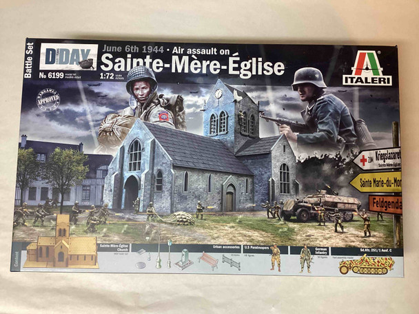 DP-ITA6199 - Italeri 1/72 BATTLE OF NORMANDY SAINTE MERE EGLISE 6 JUNE 1944 (Box Damaged)