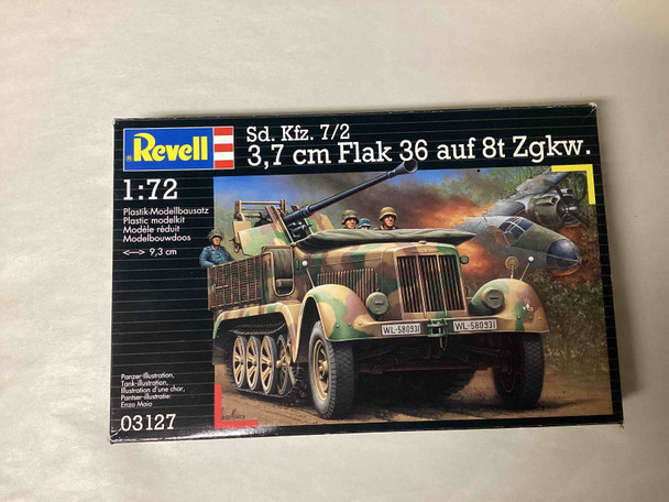 RAG03127 - Revell 1/72 Sd. Kfz. 7/2 3,7 cm Flak 36 auf 8t Zgkw. - WWHP113010