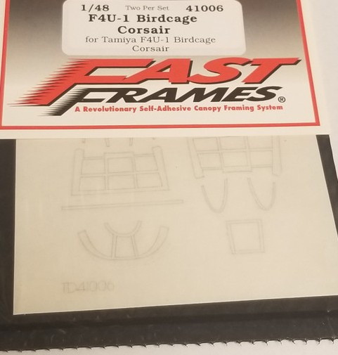 TRU41006- True Details Fast Frames 1/48 F4U-1 Birdcage Corsair