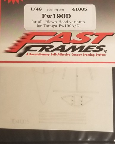 TRU41005 - True Details Fast Frames 1/48 Fw190D For All Blown Hood Variants For Tamiya