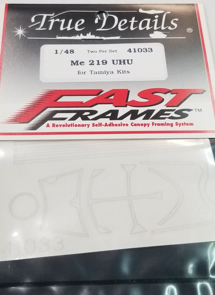 TRU41033- True Details Fast Frames 1/48 Me 219 UHU For Tamiya
