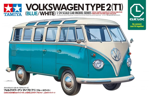 TAM28102 - Tamiya 1/24 Volkswagen Type 2 (T1) Clic-Loc