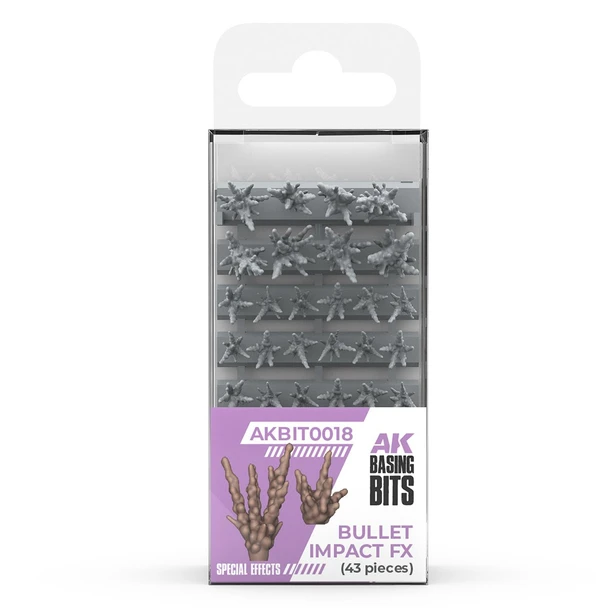 AKIBIT0018 - AK Interactive Bullet Impact FX - Basing Bits (43 Pieces)
