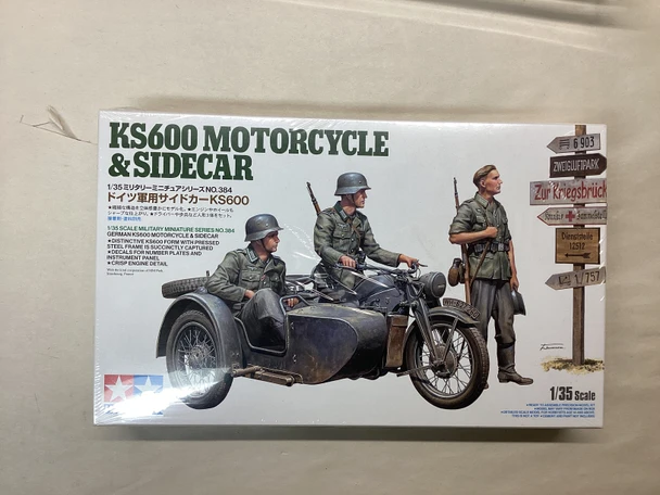 TAM35384 - Tamiya 1/35 German KS600 Motorcycle & Sidecar - WWHP113833
