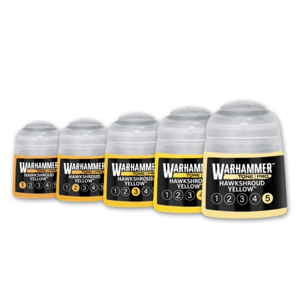 Warhammer Colour Tone Pro HAWKSHROUD YELLOW Set (5 Paints)
