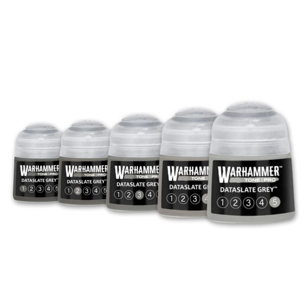 Warhammer Colour Tone Pro DATASLATE GREY Set (5 Paints)