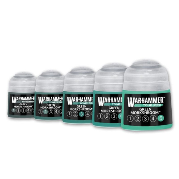 Warhammer Colour Tone Pro GREEN MORKSHROOM Set (5 Paints)