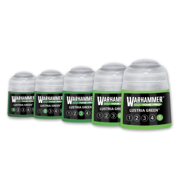 Warhammer Colour Tone Pro LUSTRIA GREEN Set (5 Paints)