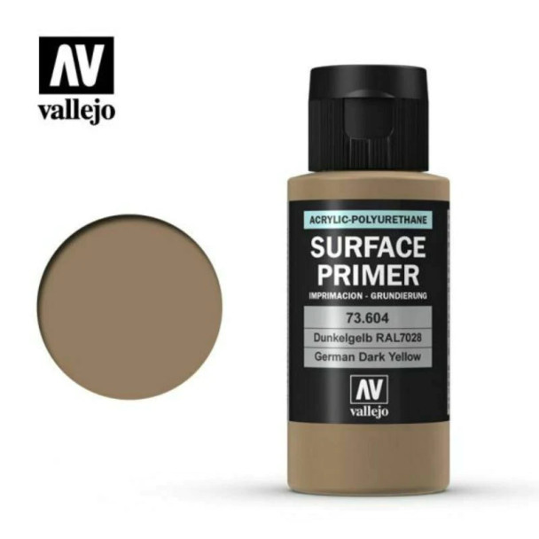 VLJ73604 - Vallejo Surface Primer German Dark Yellow - 60ml - Acrylic