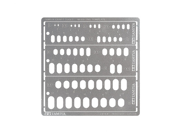 TAM74154 - Tamiya Modeling Template: Round Rectangles