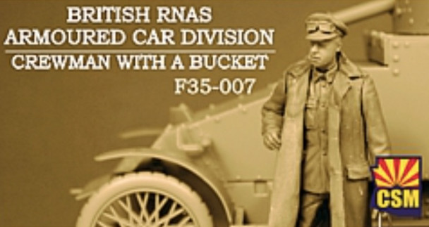 CSMF35007 - Copper State Models 1/35 Crewman with a Bucket - British RNAS Armoured Car Division