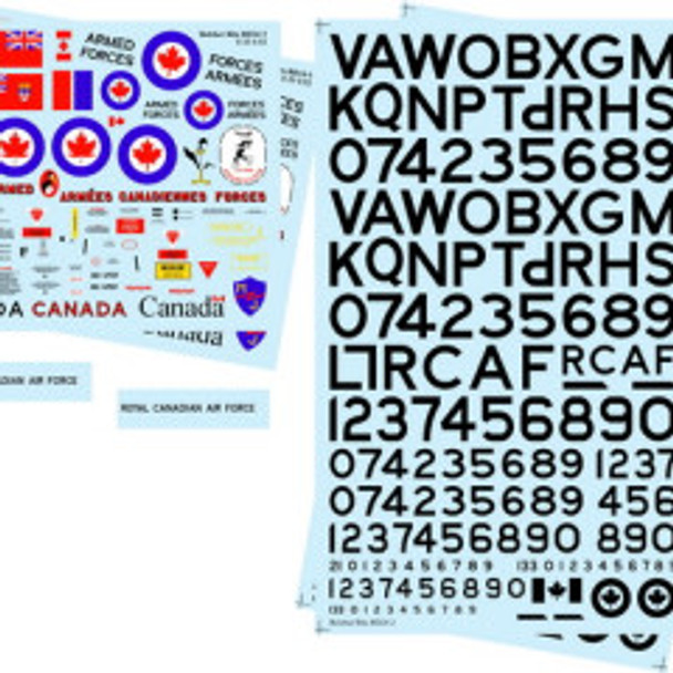 BELBD24 - Belcher Bits 1/32 Canadian T-33 Silver Star Decal Sheet