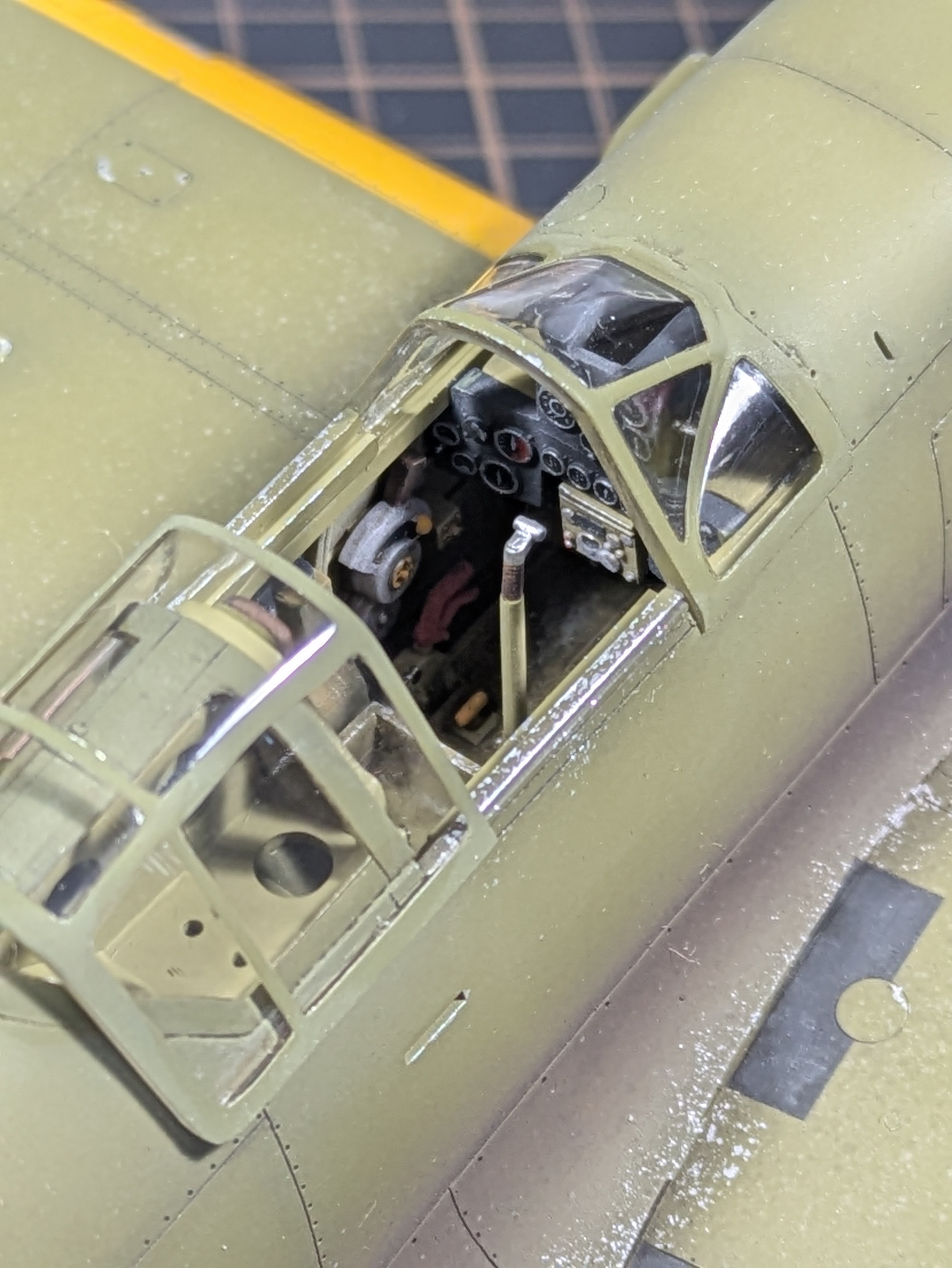 Completed cockpit installed - top angle shot