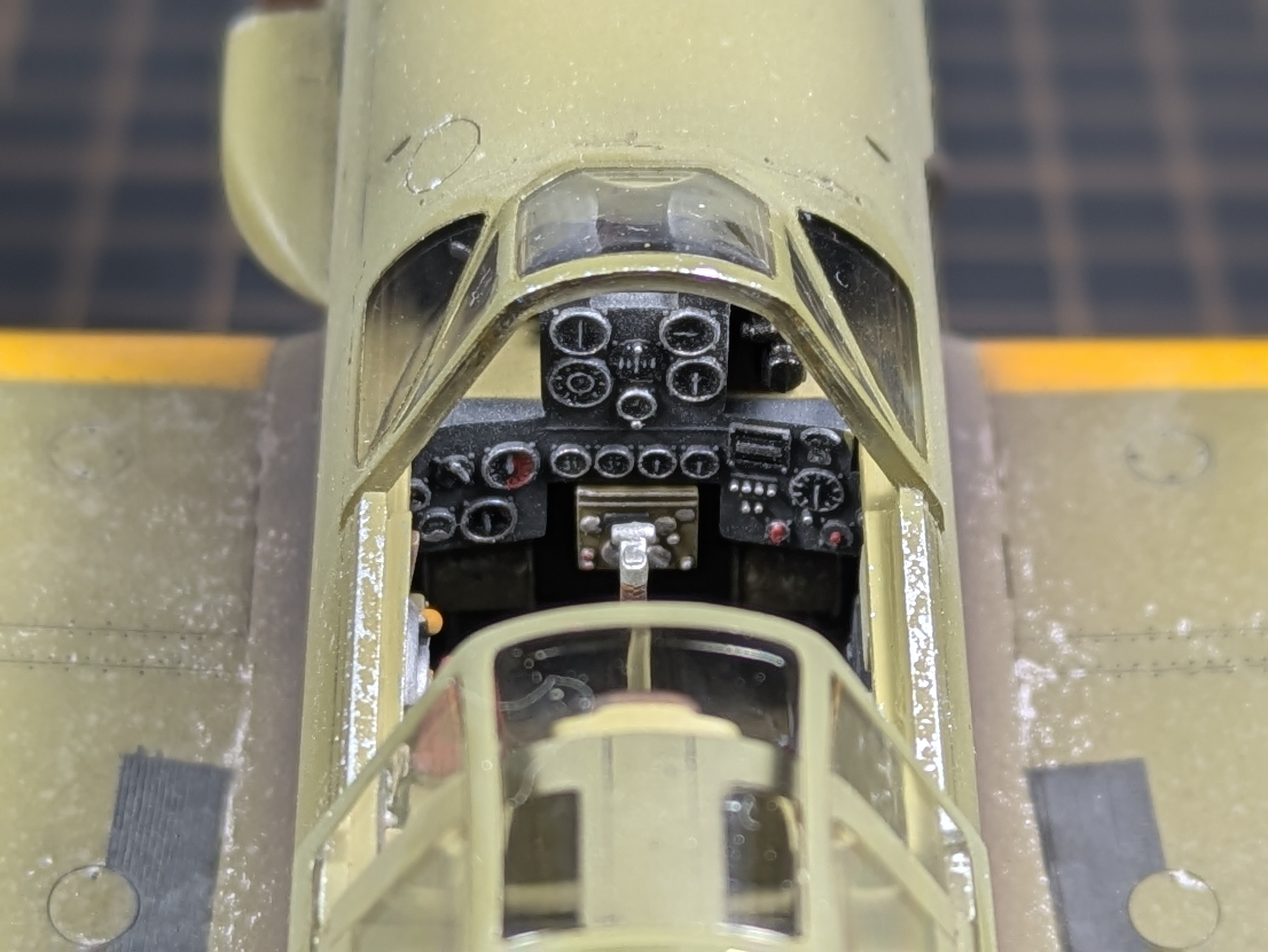 Cockpit installed - instrument panel close-up
