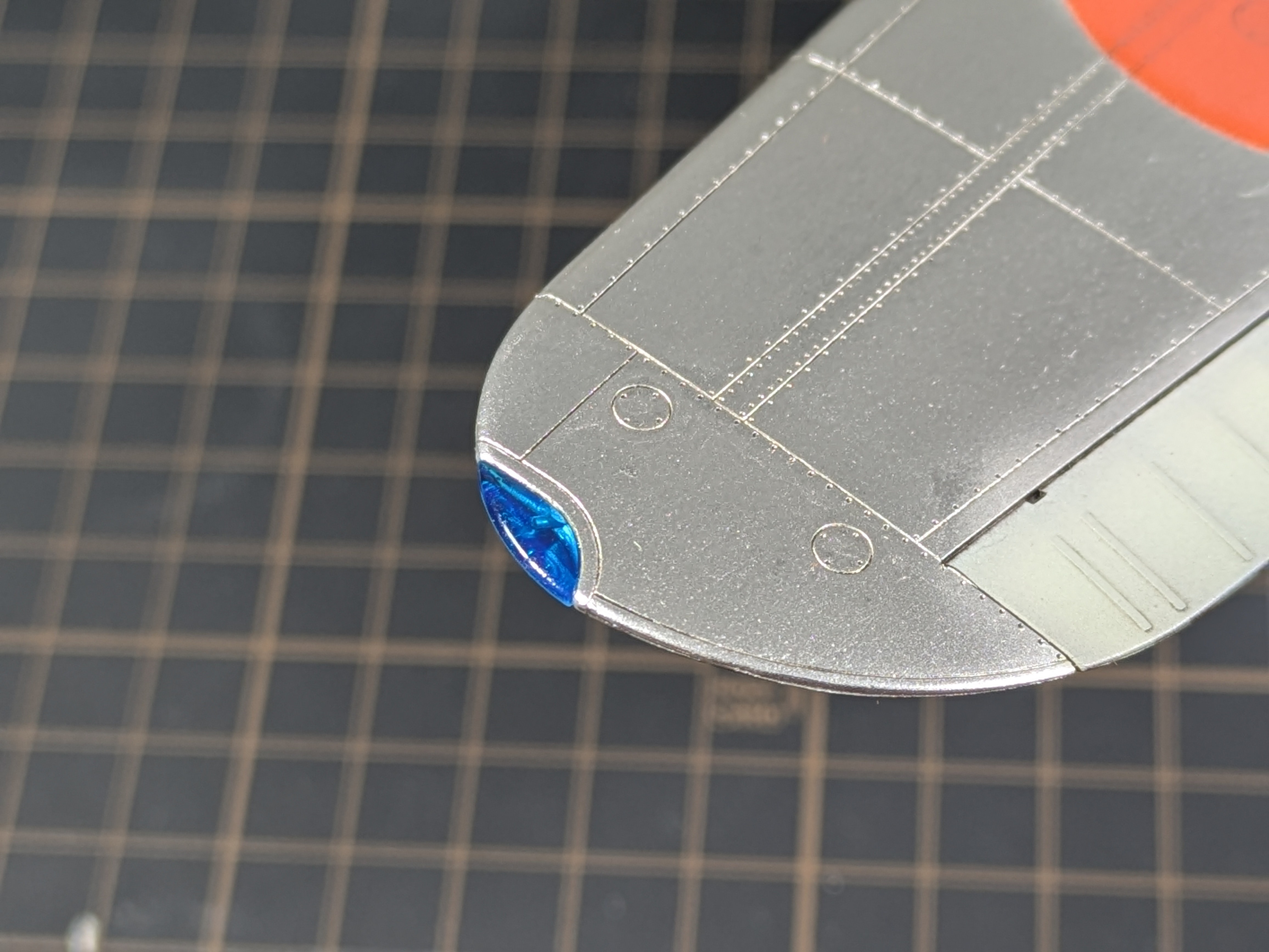 Underside blue wing tip light