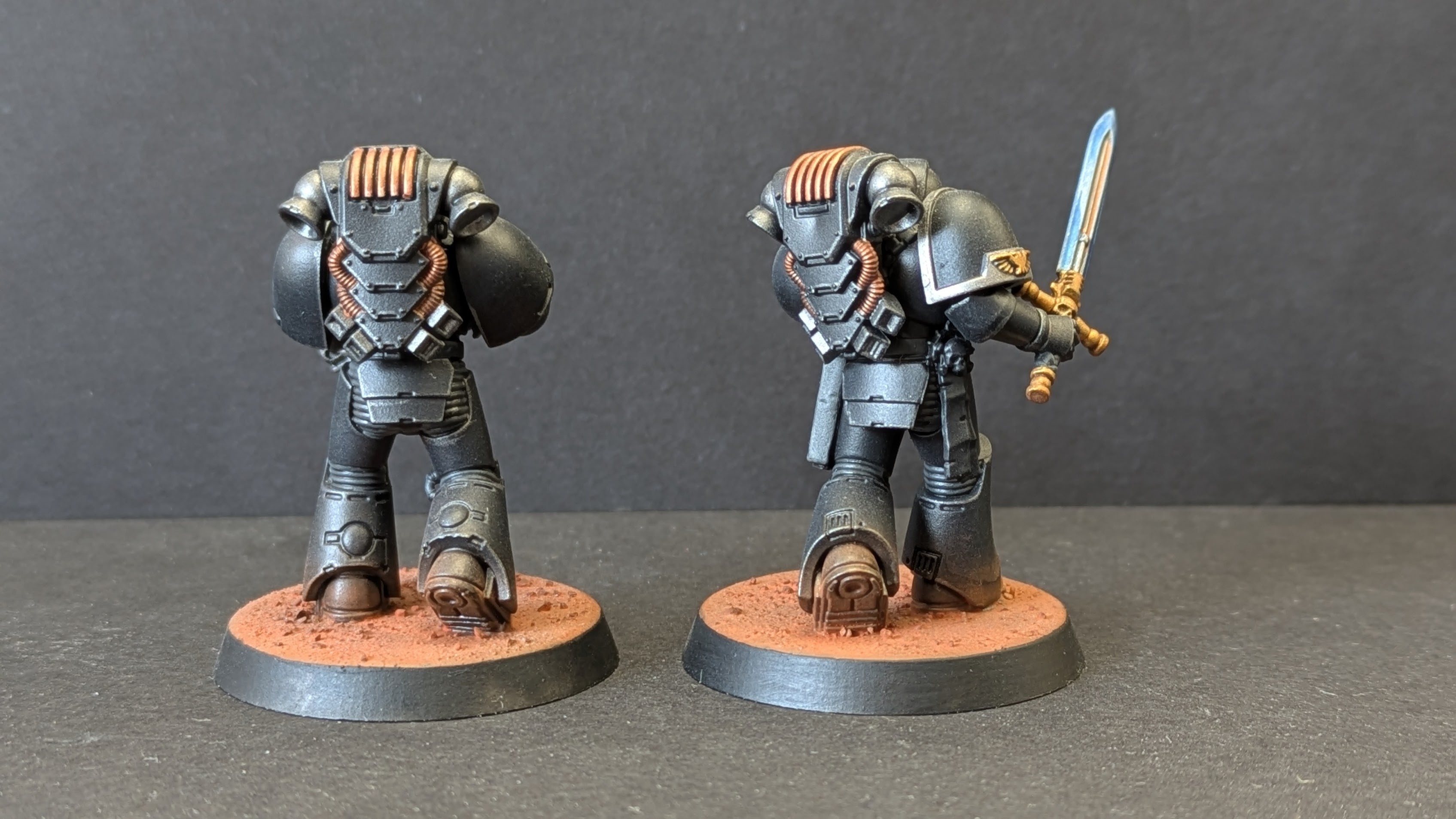 Backpack detail and drybrushed soft joints