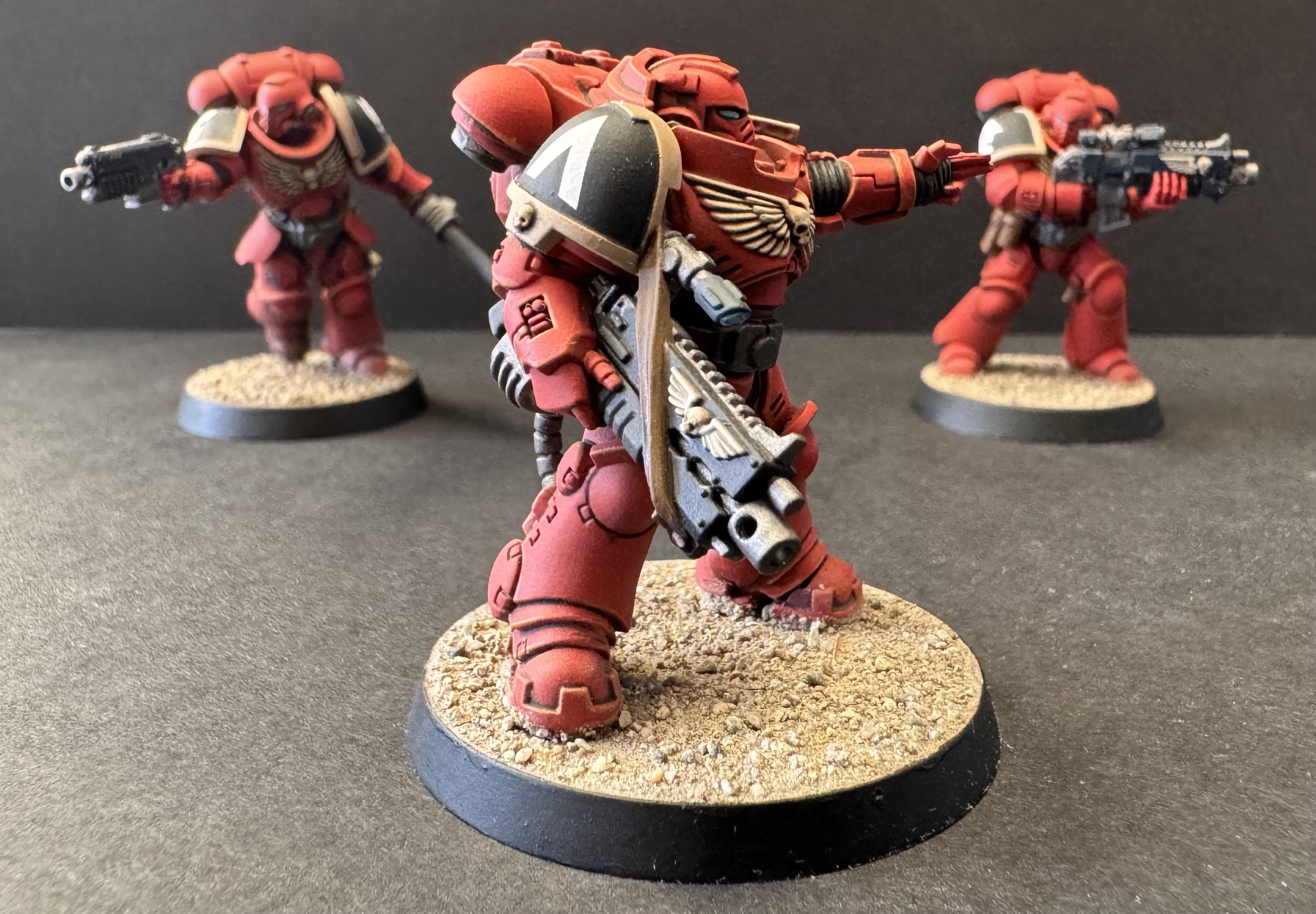 Heavy Intercessor close-up - chest, shoulder and weapon detail