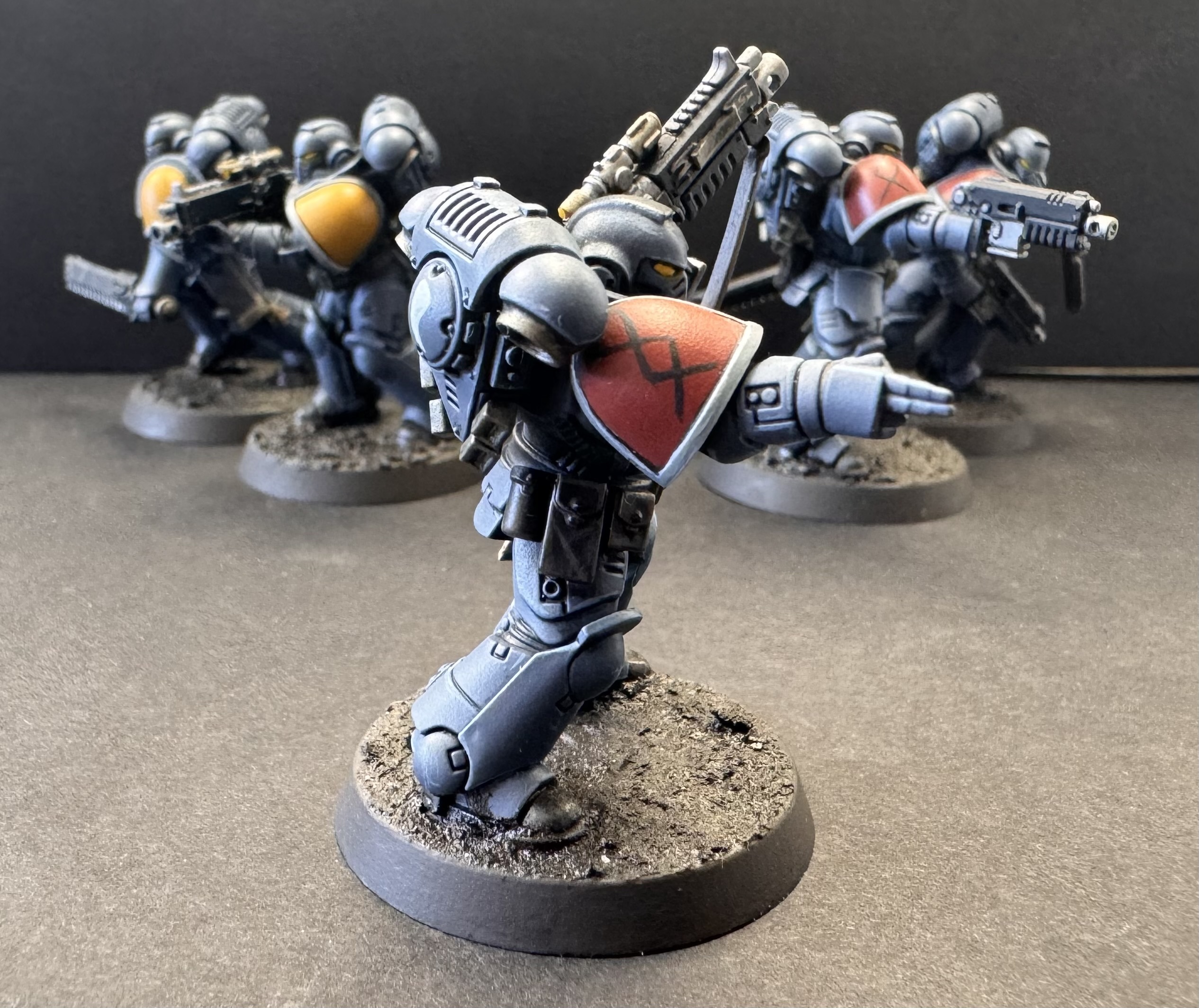 Commander right side - freehand Viking symbol on shoulder