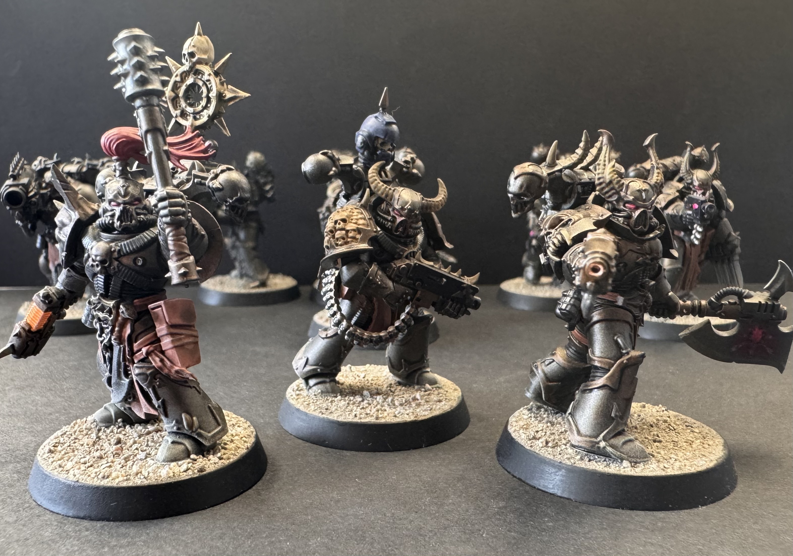 Kyle's three favourite models - captain, heavy bolter, power axe and plasma pistol