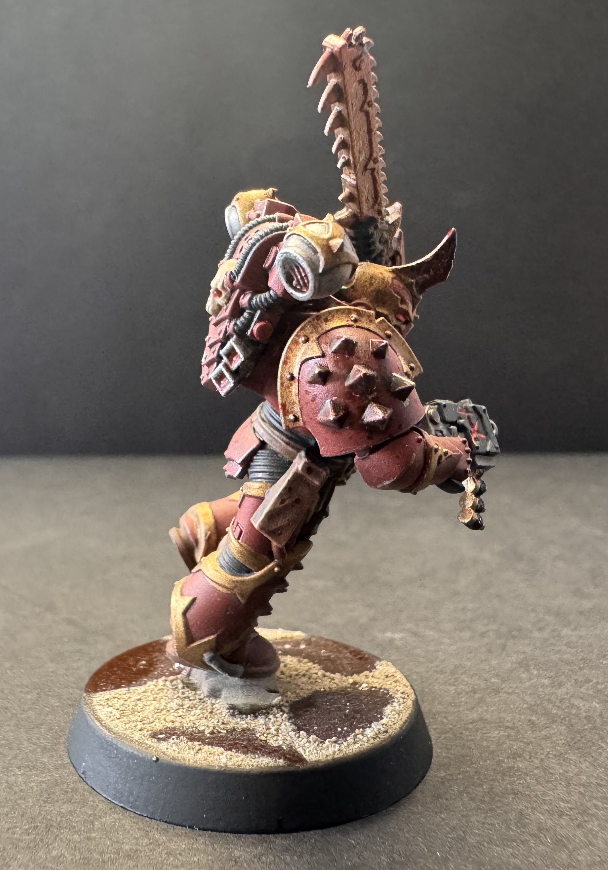Side profile - shoulder spikes and gore splatters