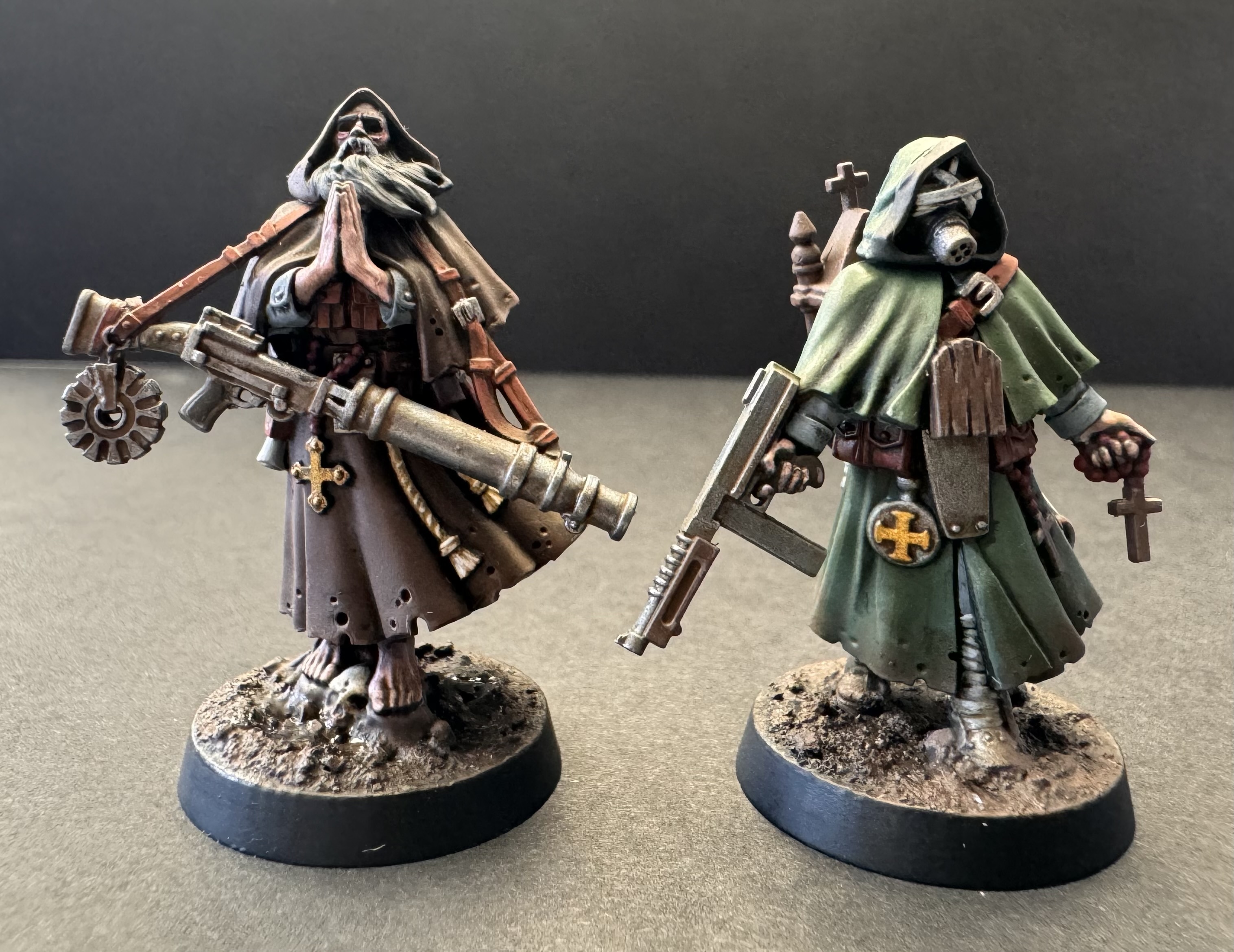 Both Trench Crusade Sniper Priests - front pose hero image