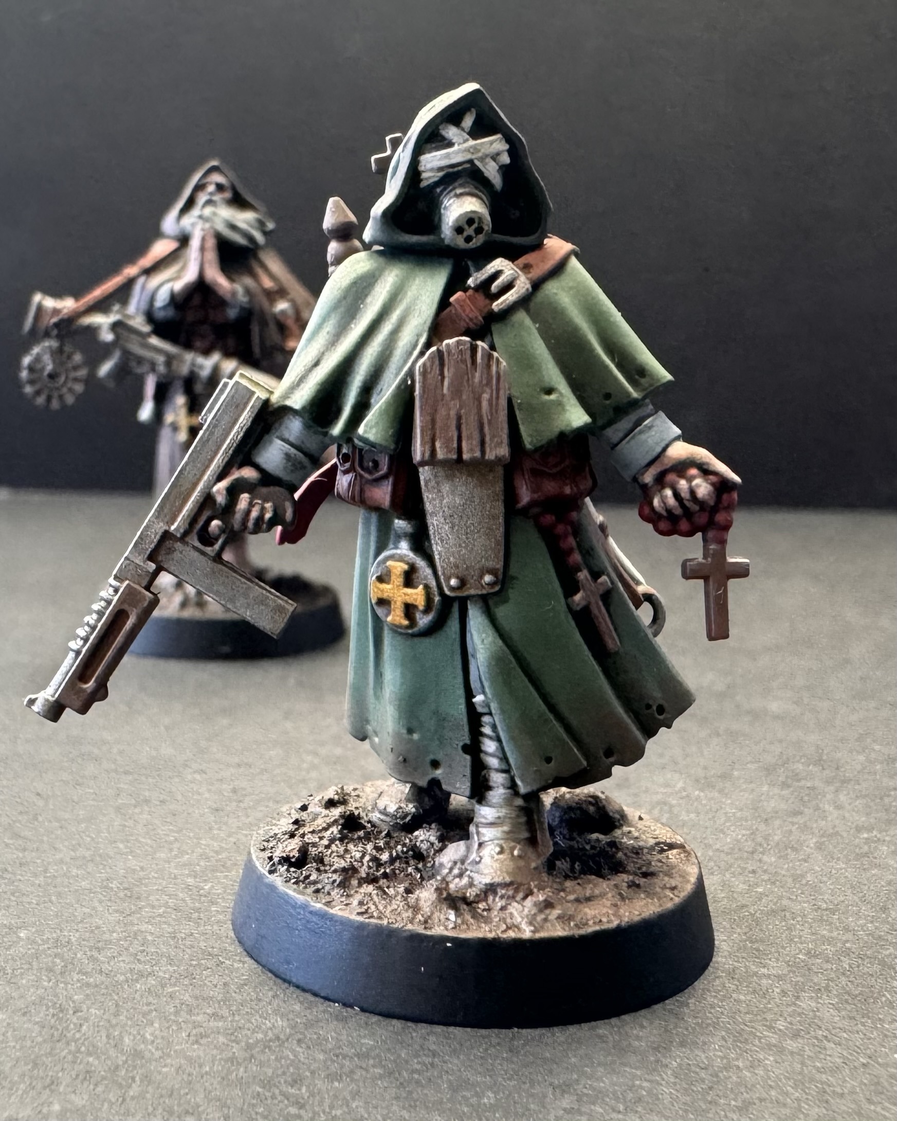 Green robe sniper - front pose