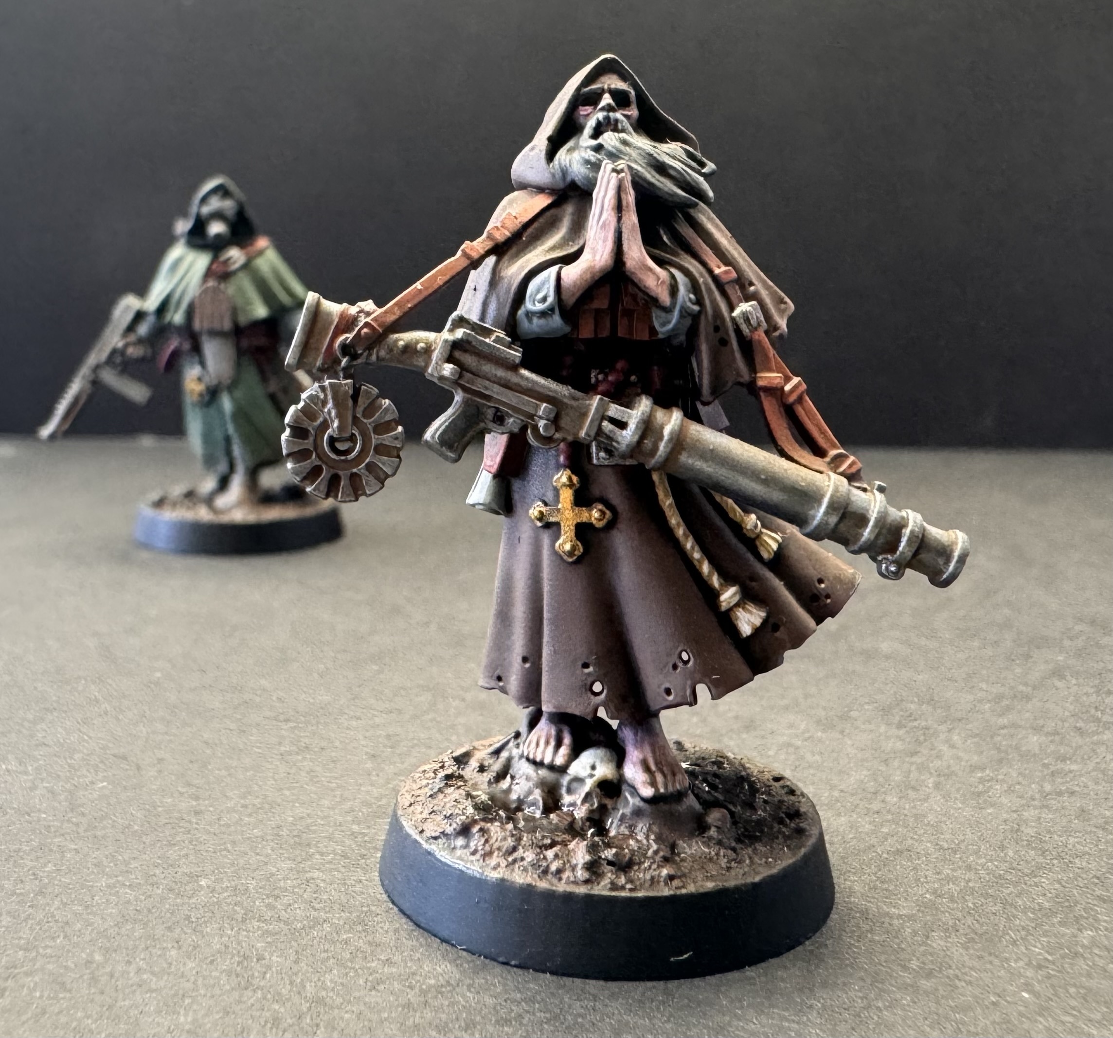 Brown robe sniper - front pose