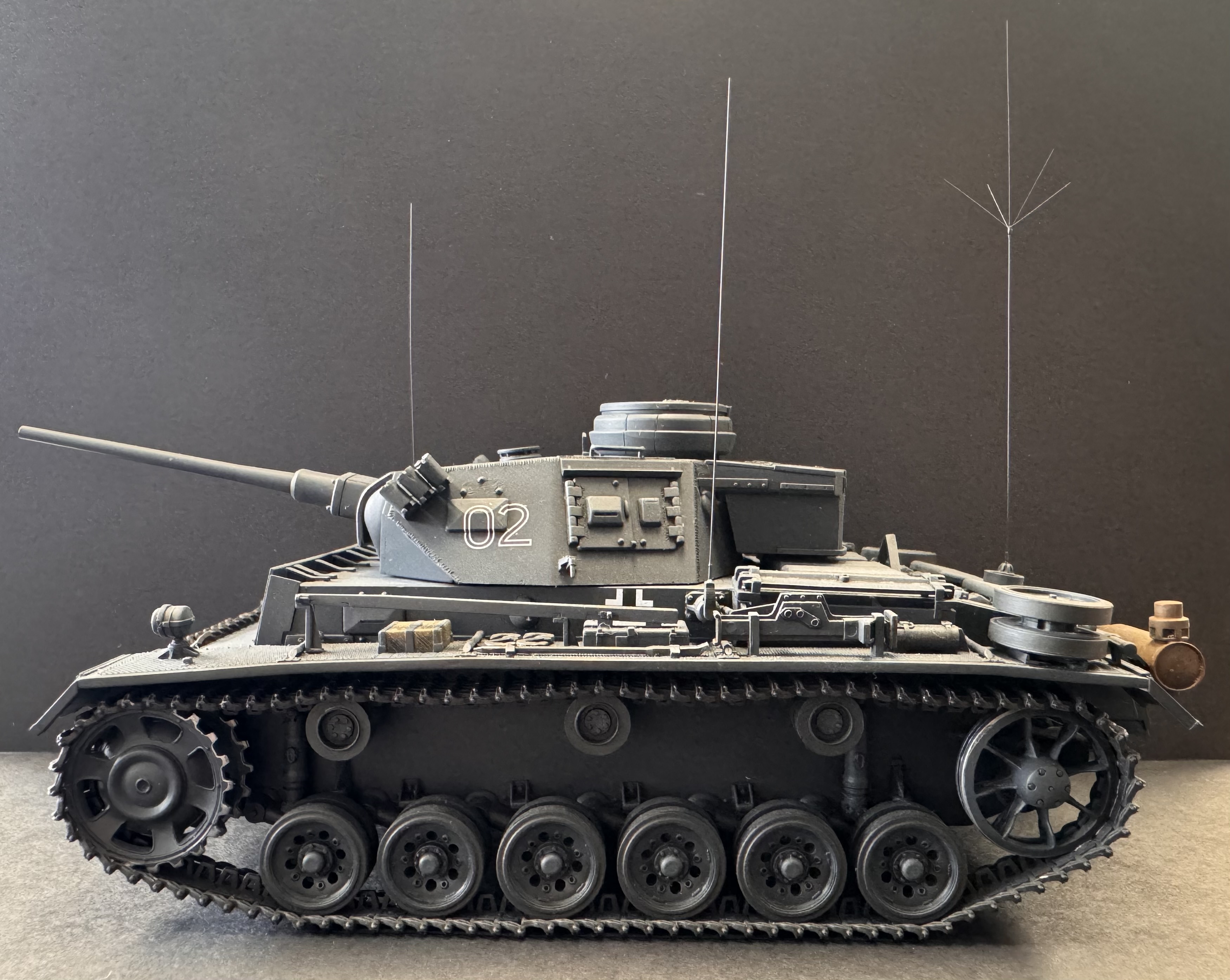 Cyberhobby Panzer III Ausf.K - side profile left hero shot