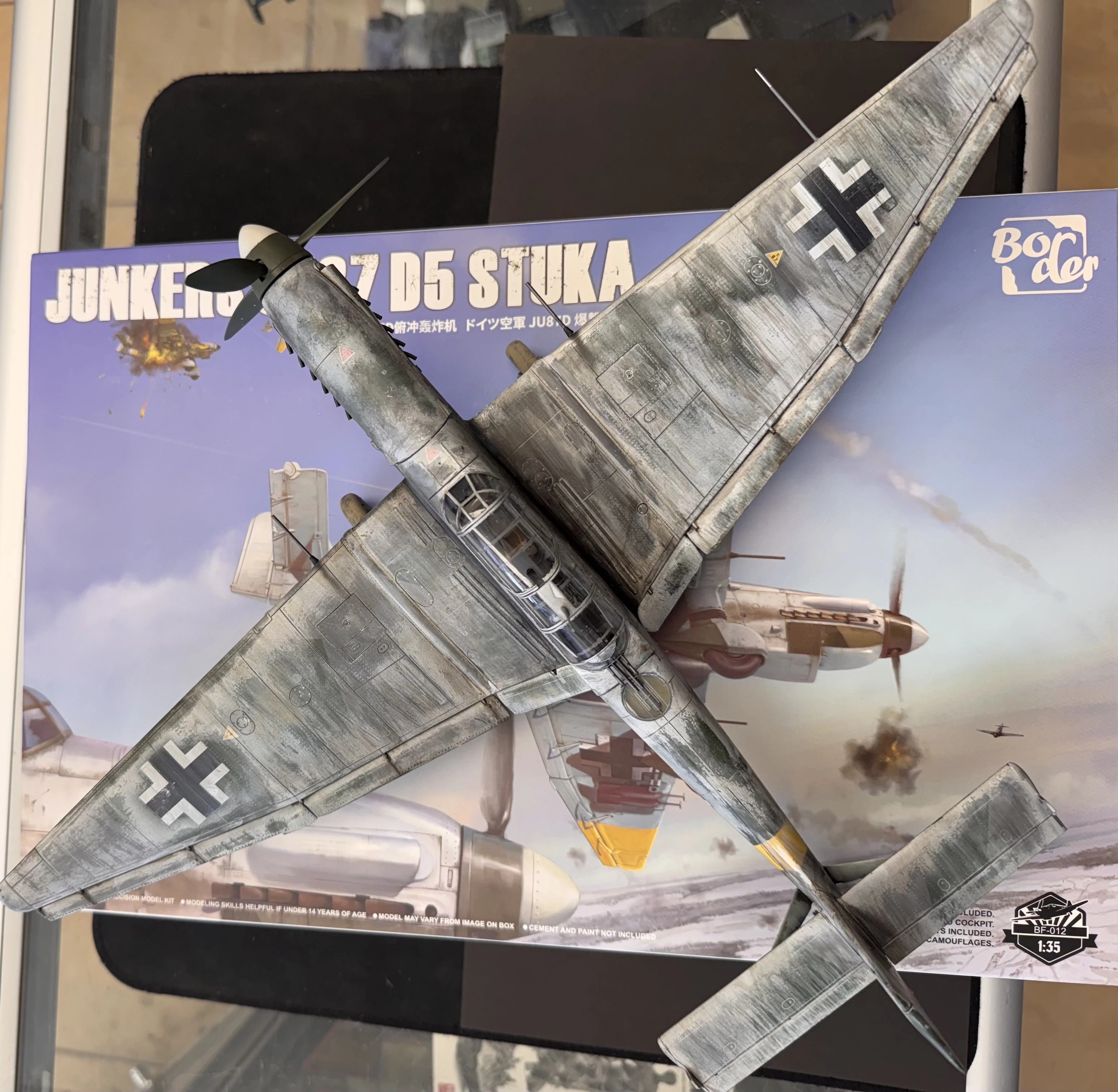 Top down - box art underneath - topside white streaking