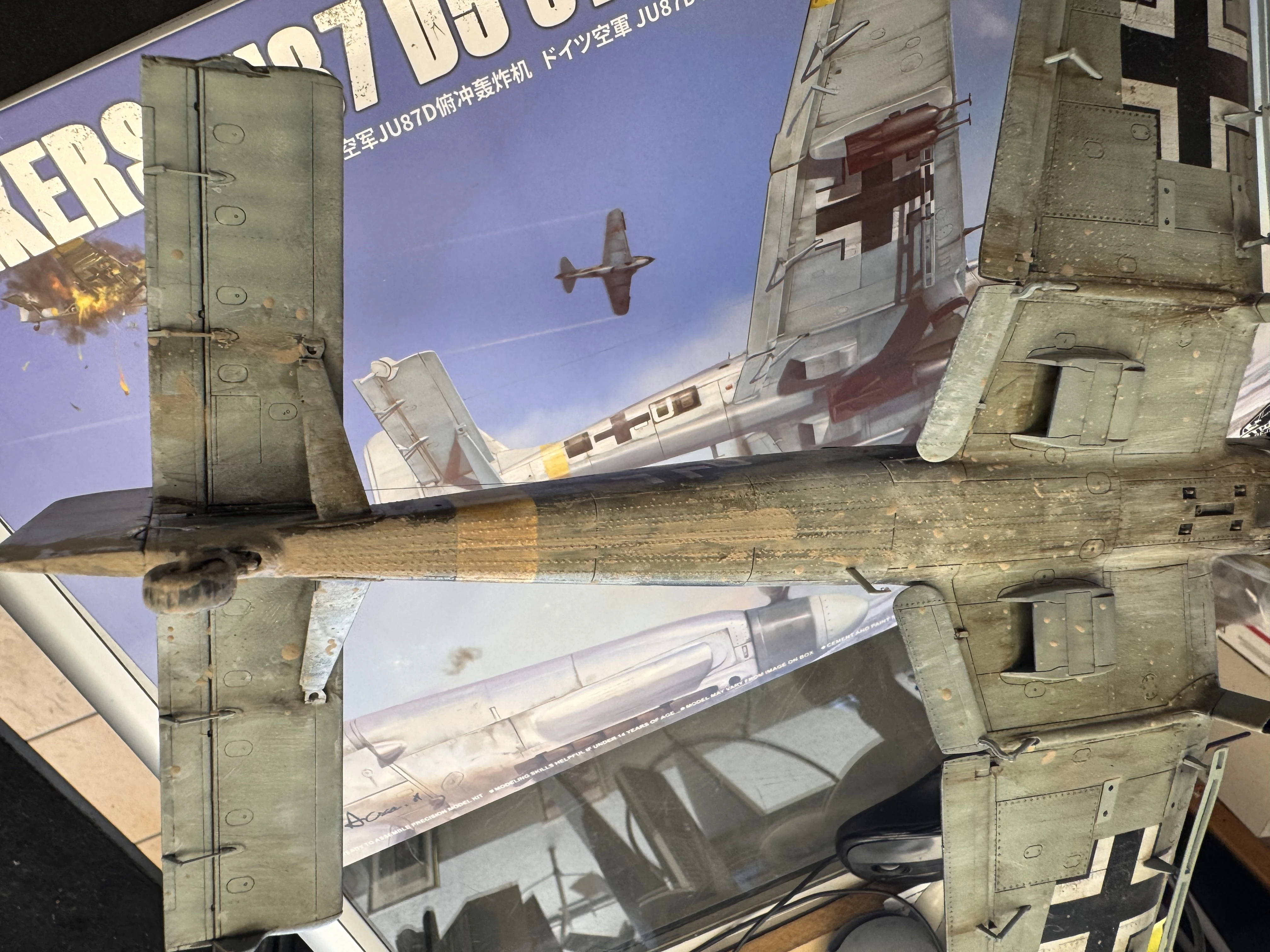 Underside toward tail - rear wheel and heavy mud