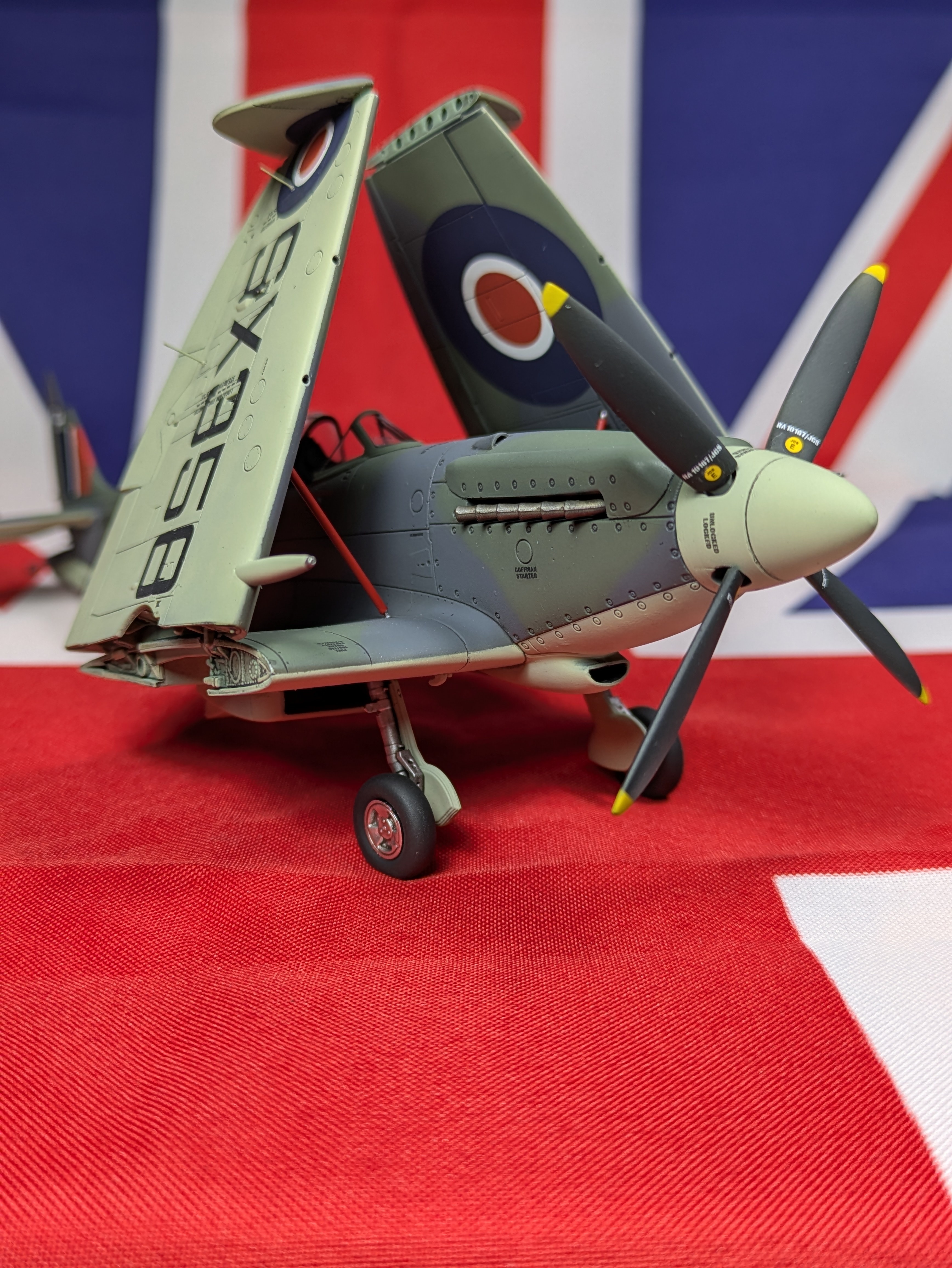 Finished model front three-quarter close-up