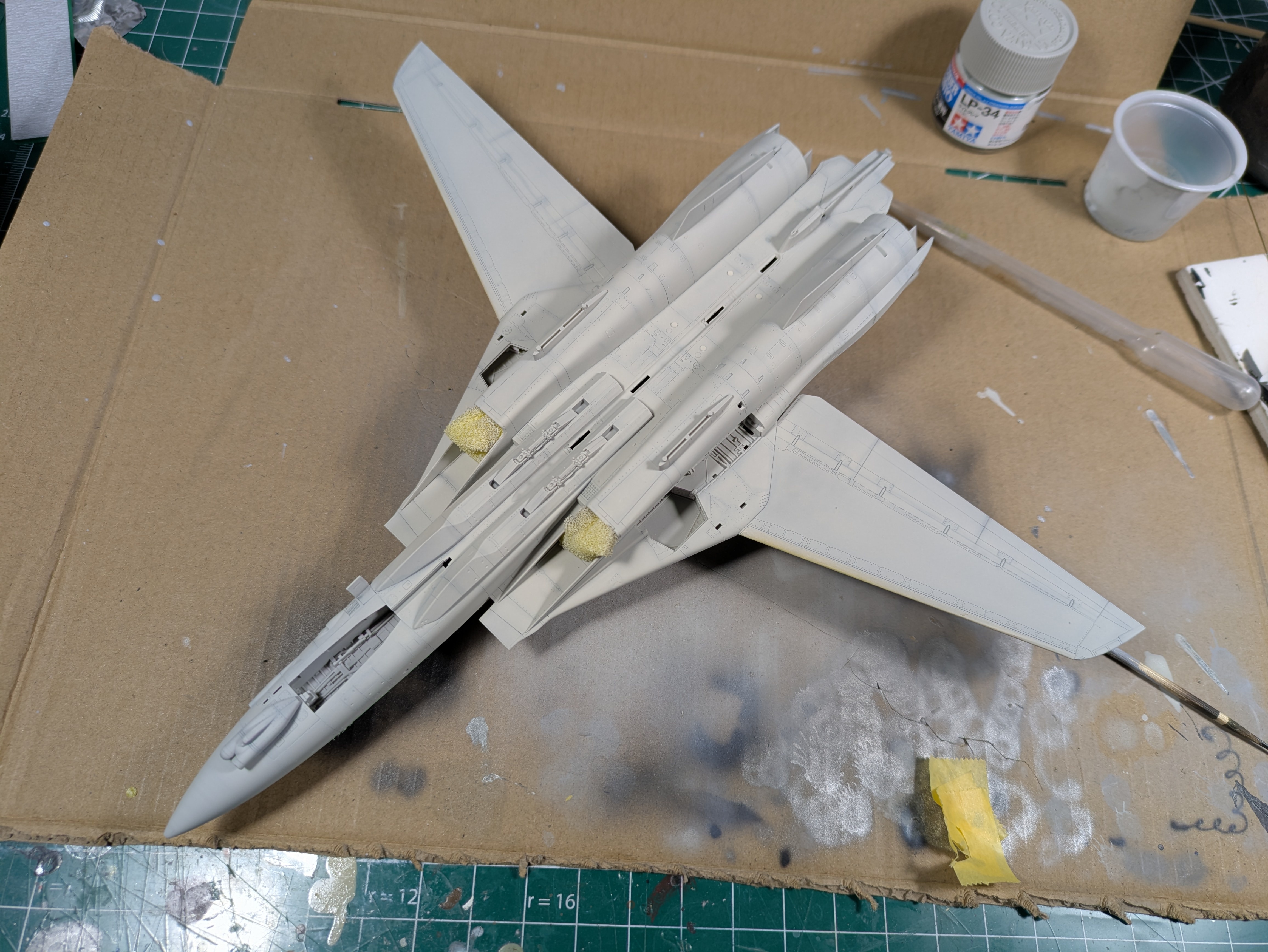 LP-34 base coat top view showing subtle pre-shade variation
