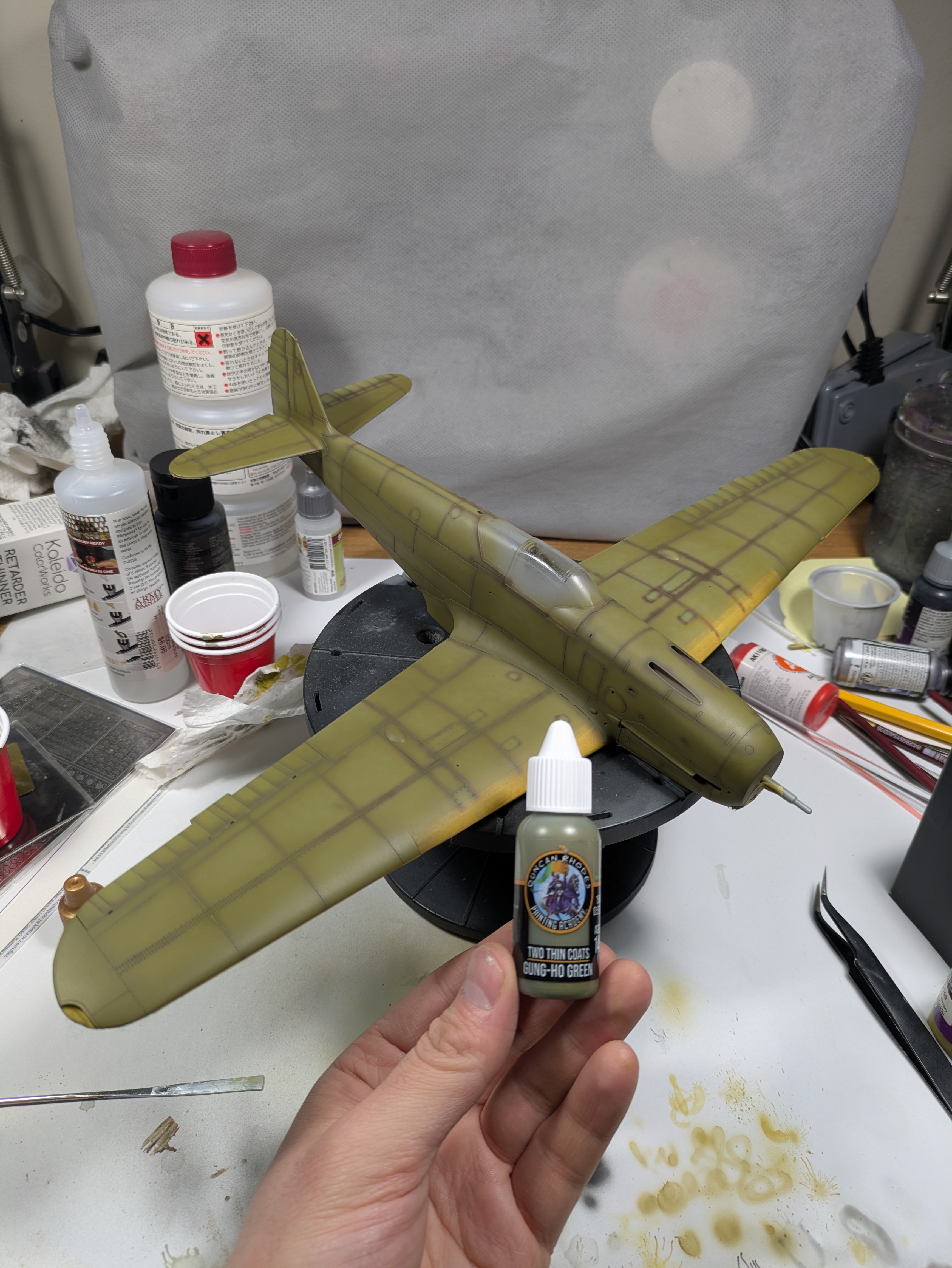 WIP - first pass of Gung-Ho Green over pre-shade