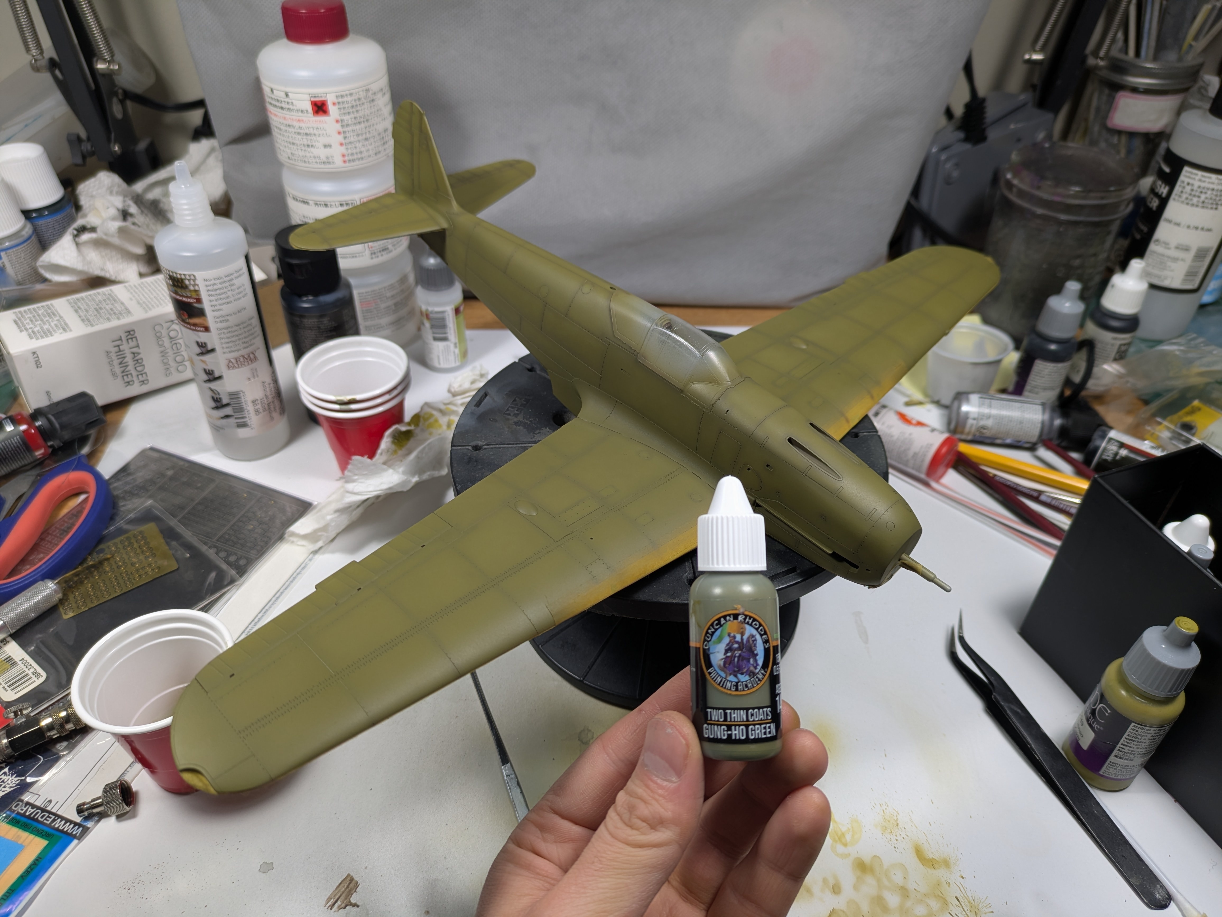 Third and final pass of Gung-Ho Green - panel lines muted