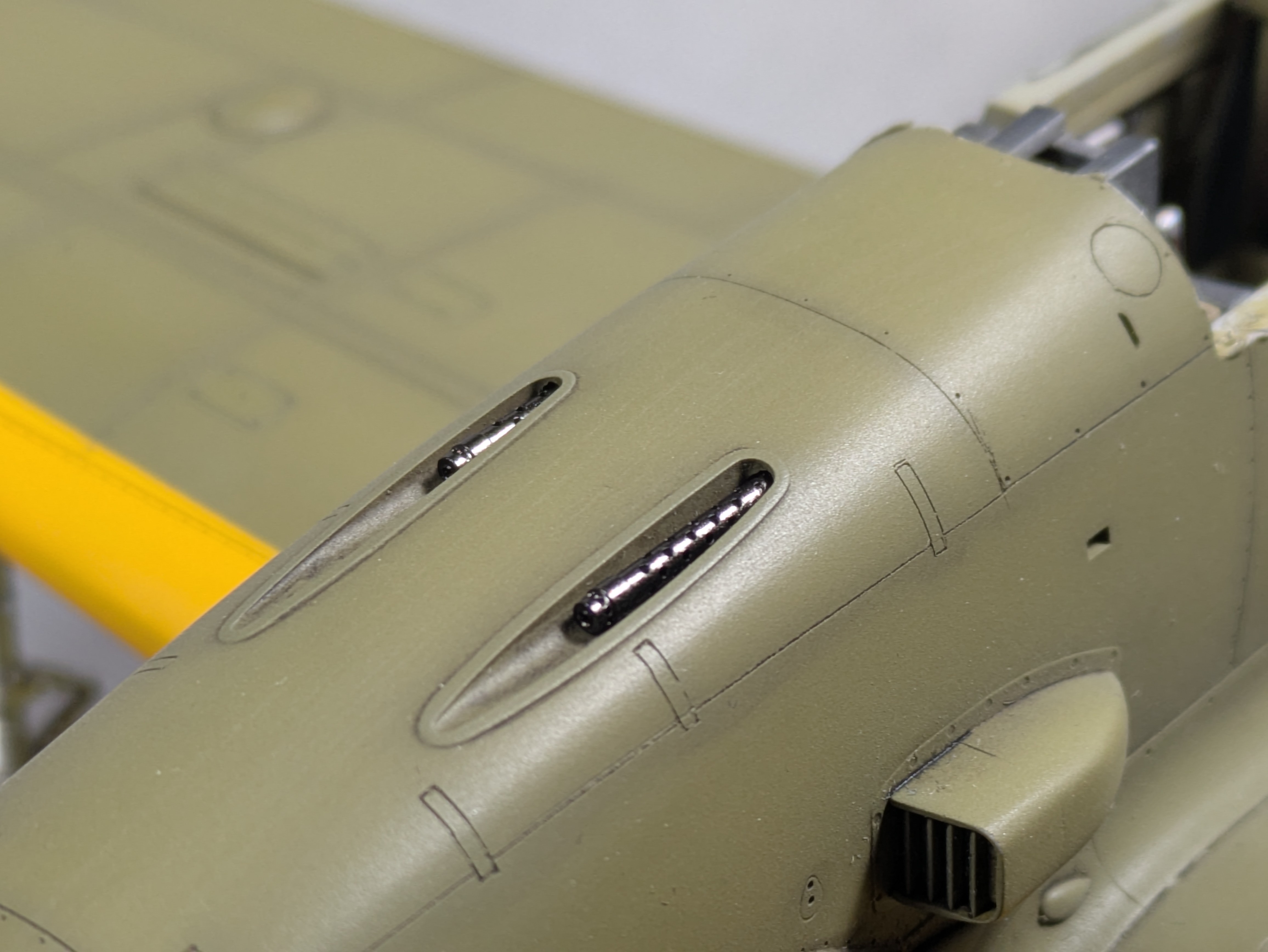 Close-up of fuselage guns