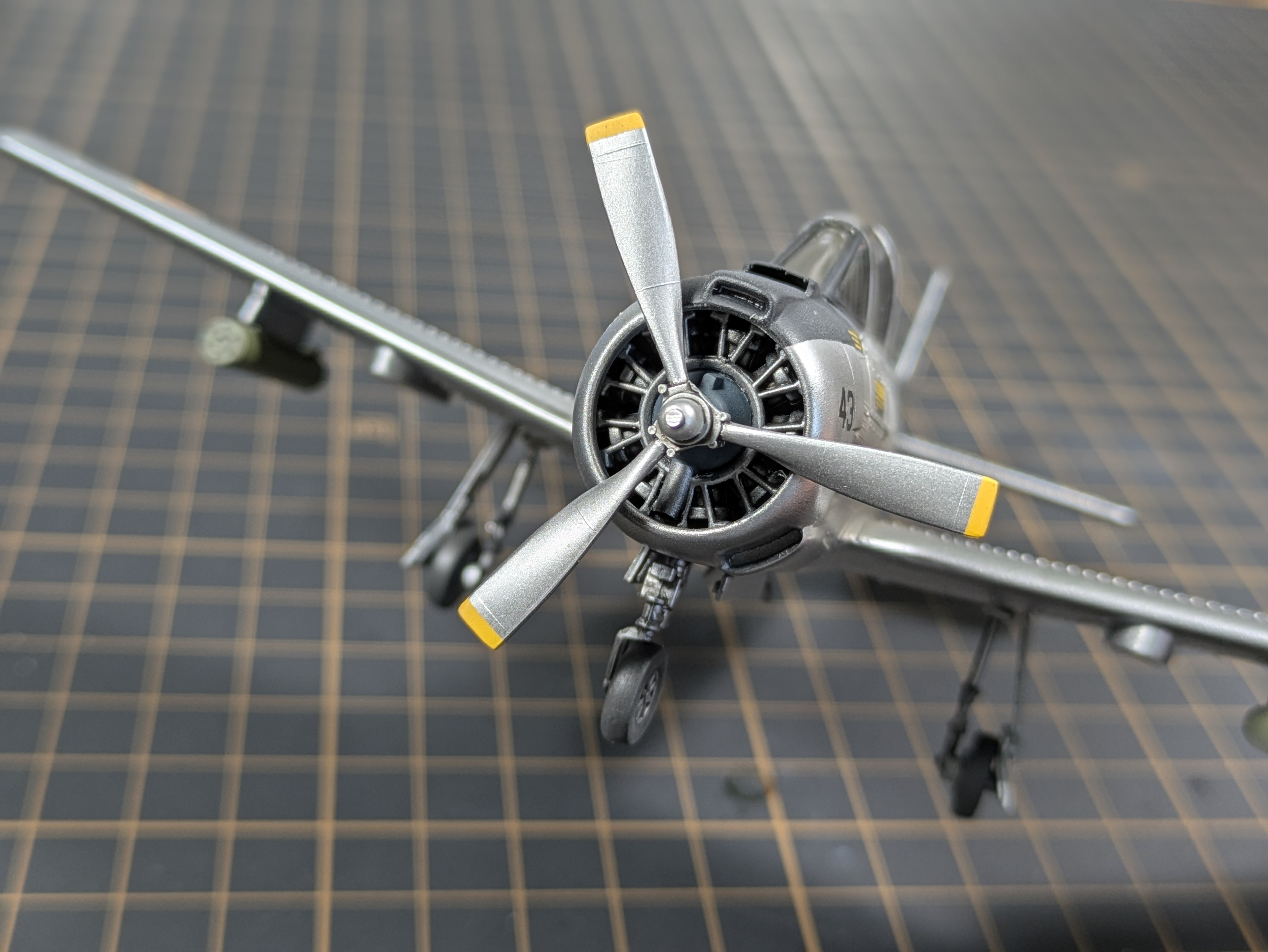 Engine and propeller close-up