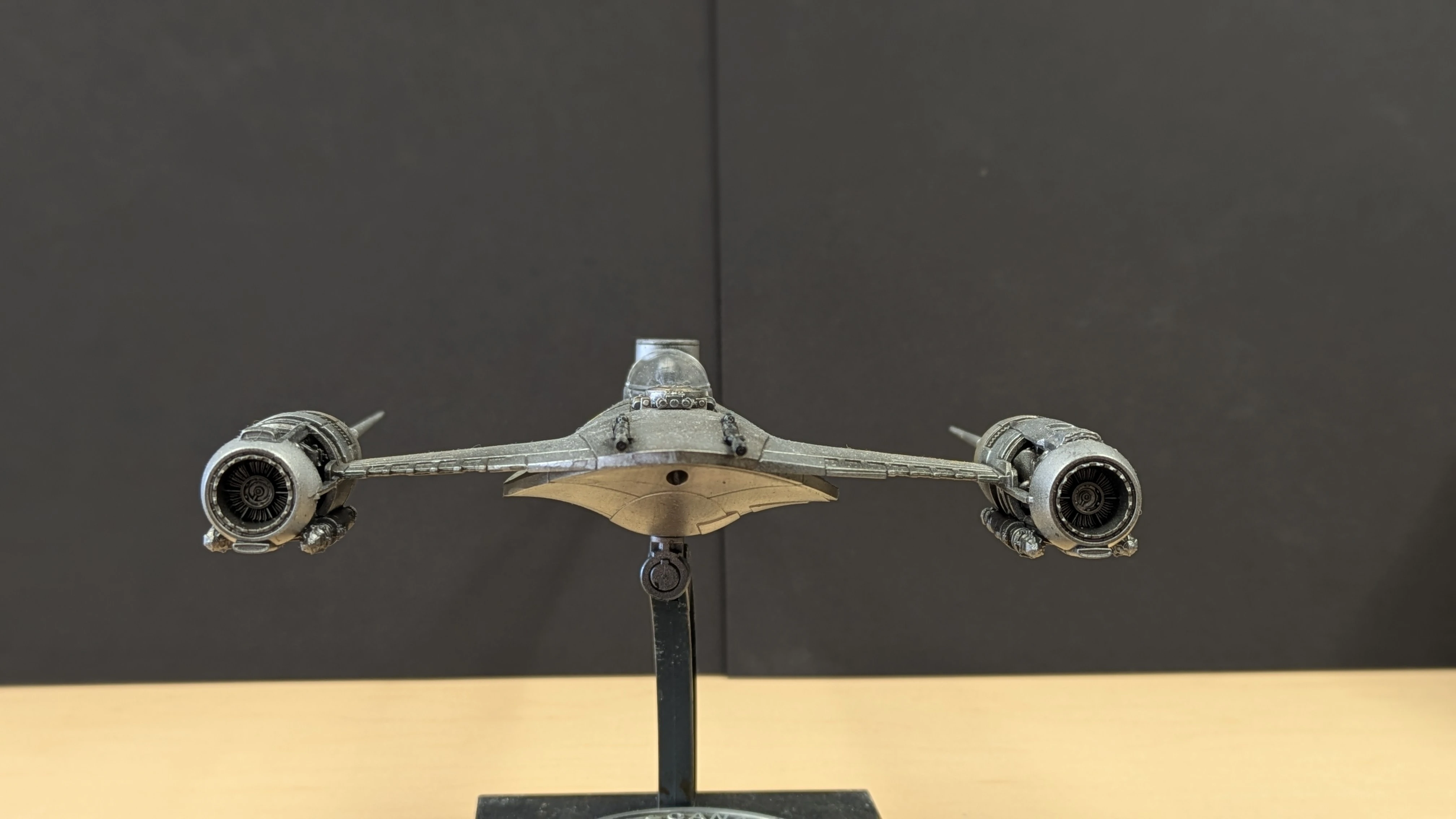 N-1 Starfighter underside view showing twin engine nacelles