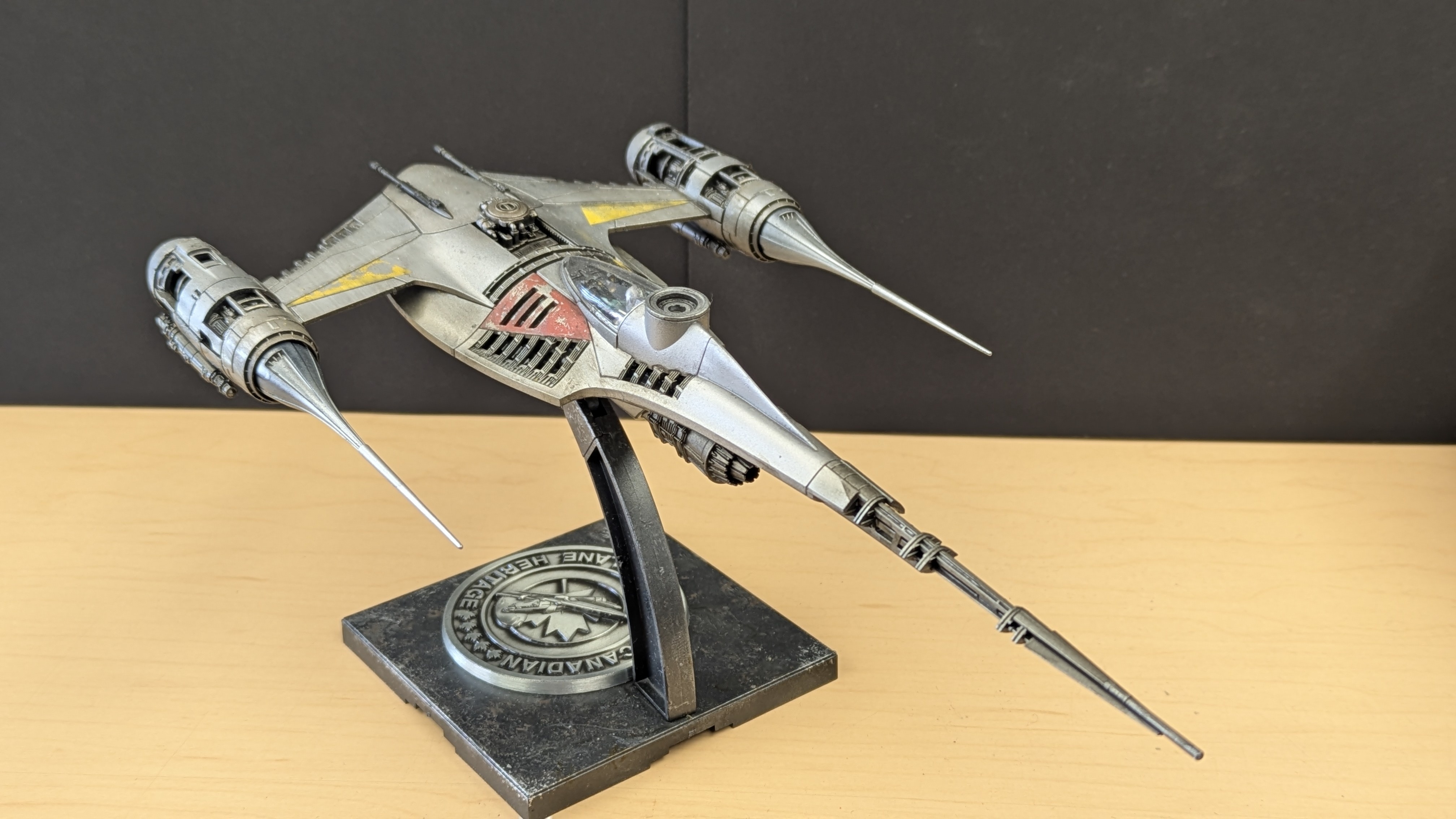 N-1 Starfighter side profile showing full silhouette and Canadian Warplane Heritage base