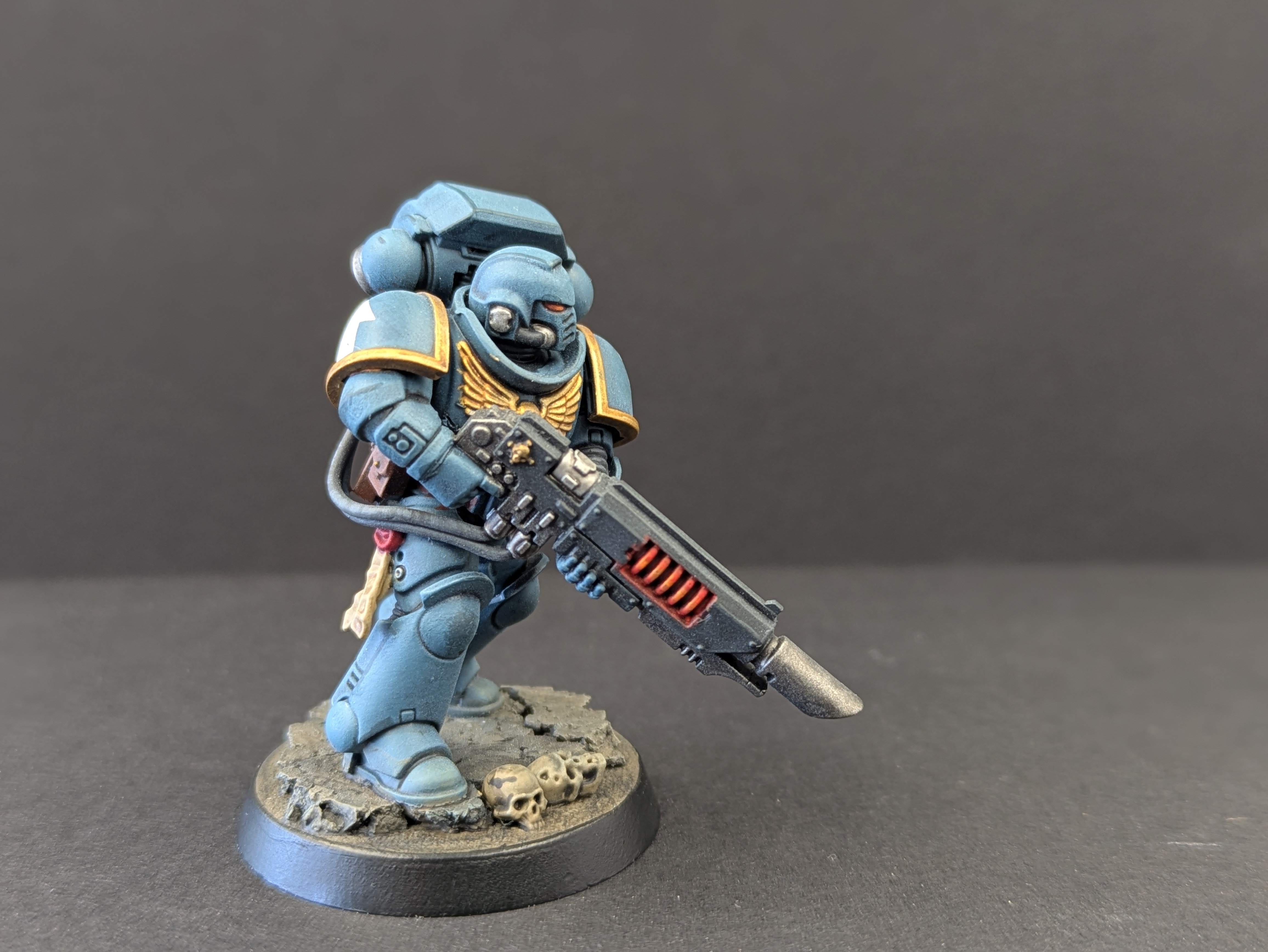 Weapon close-up showing power coil glow effect
