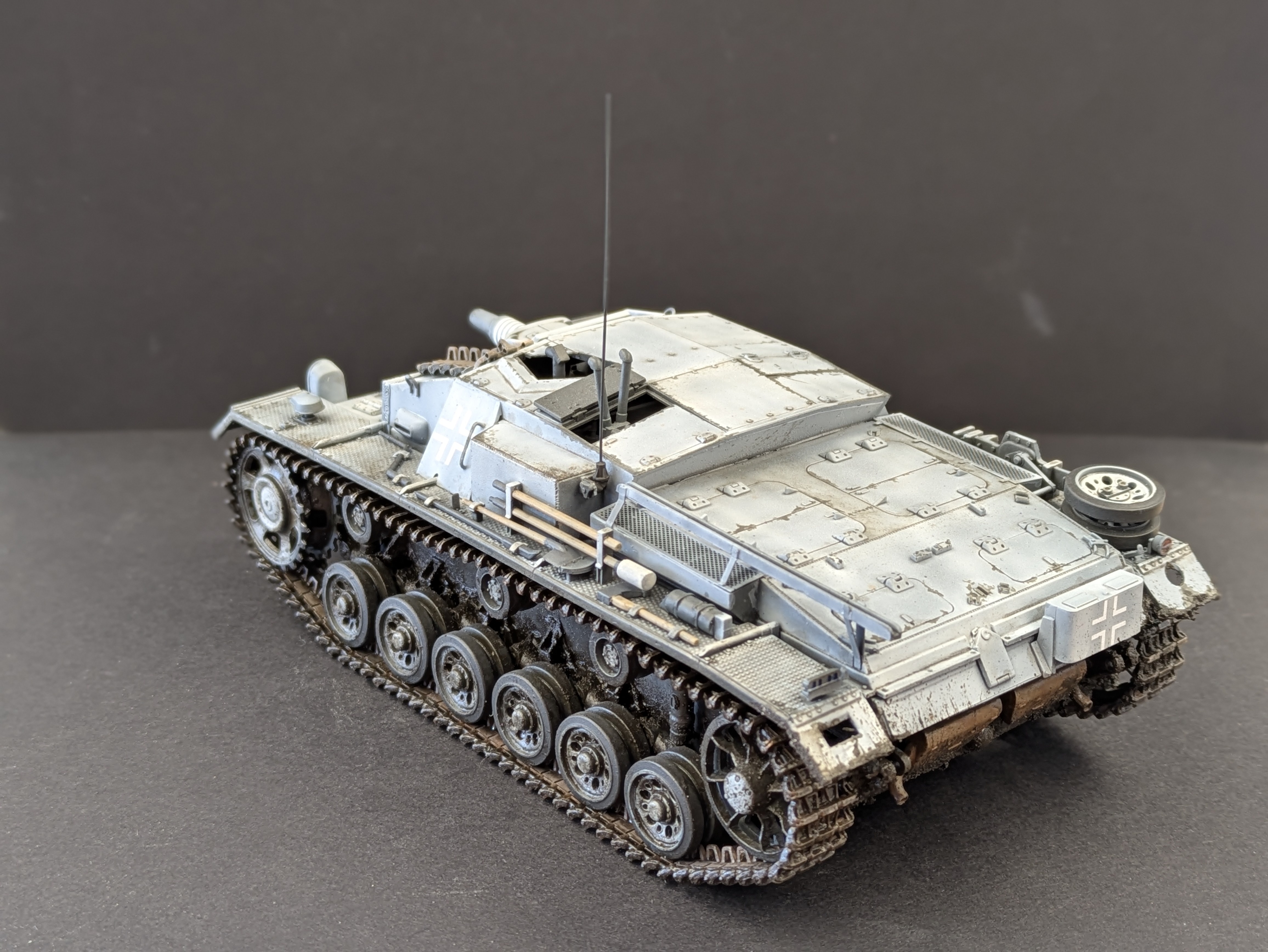 StuG III - three quarter rear left profile