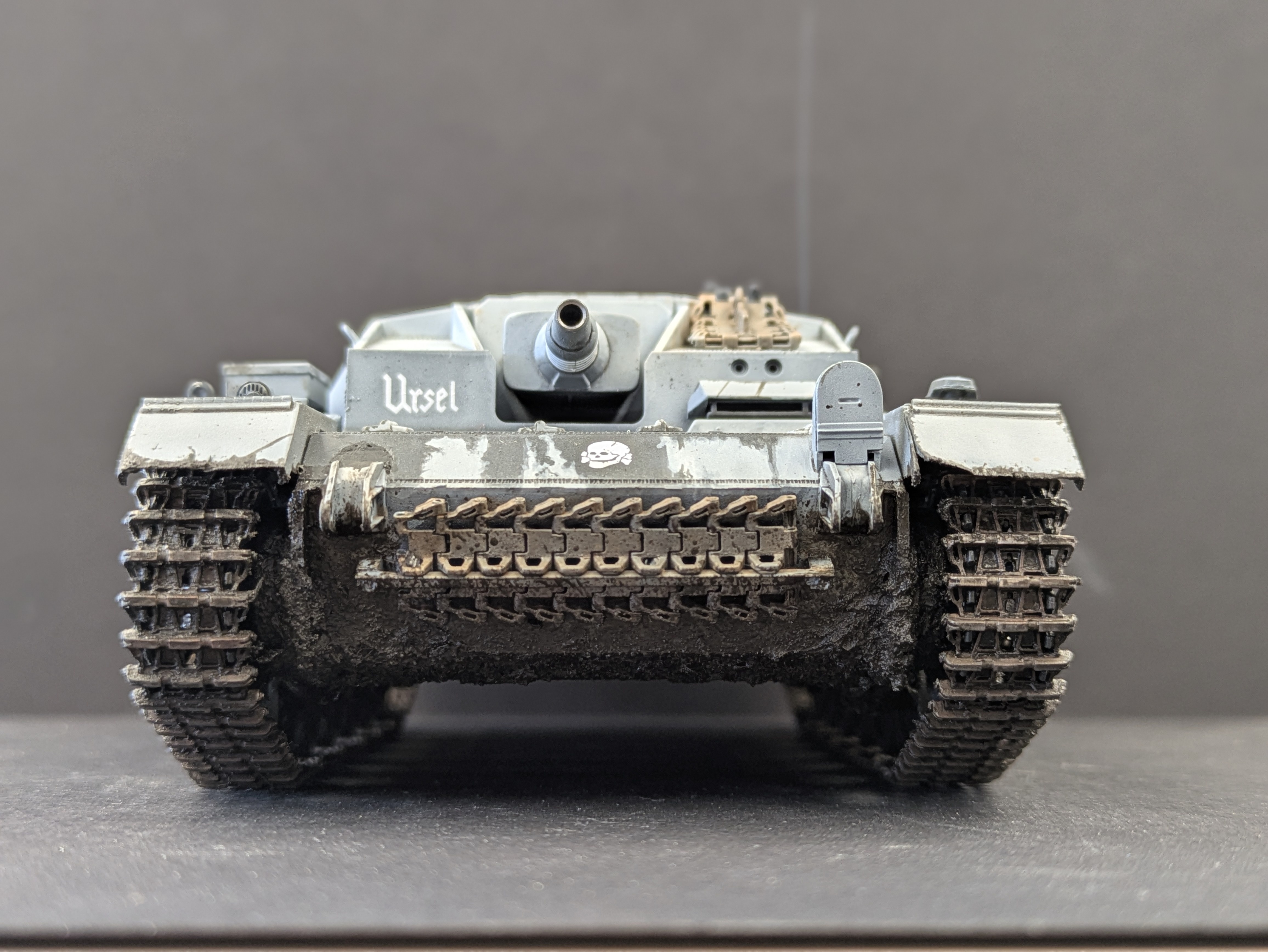 StuG III - front straight on view looking down the barrel