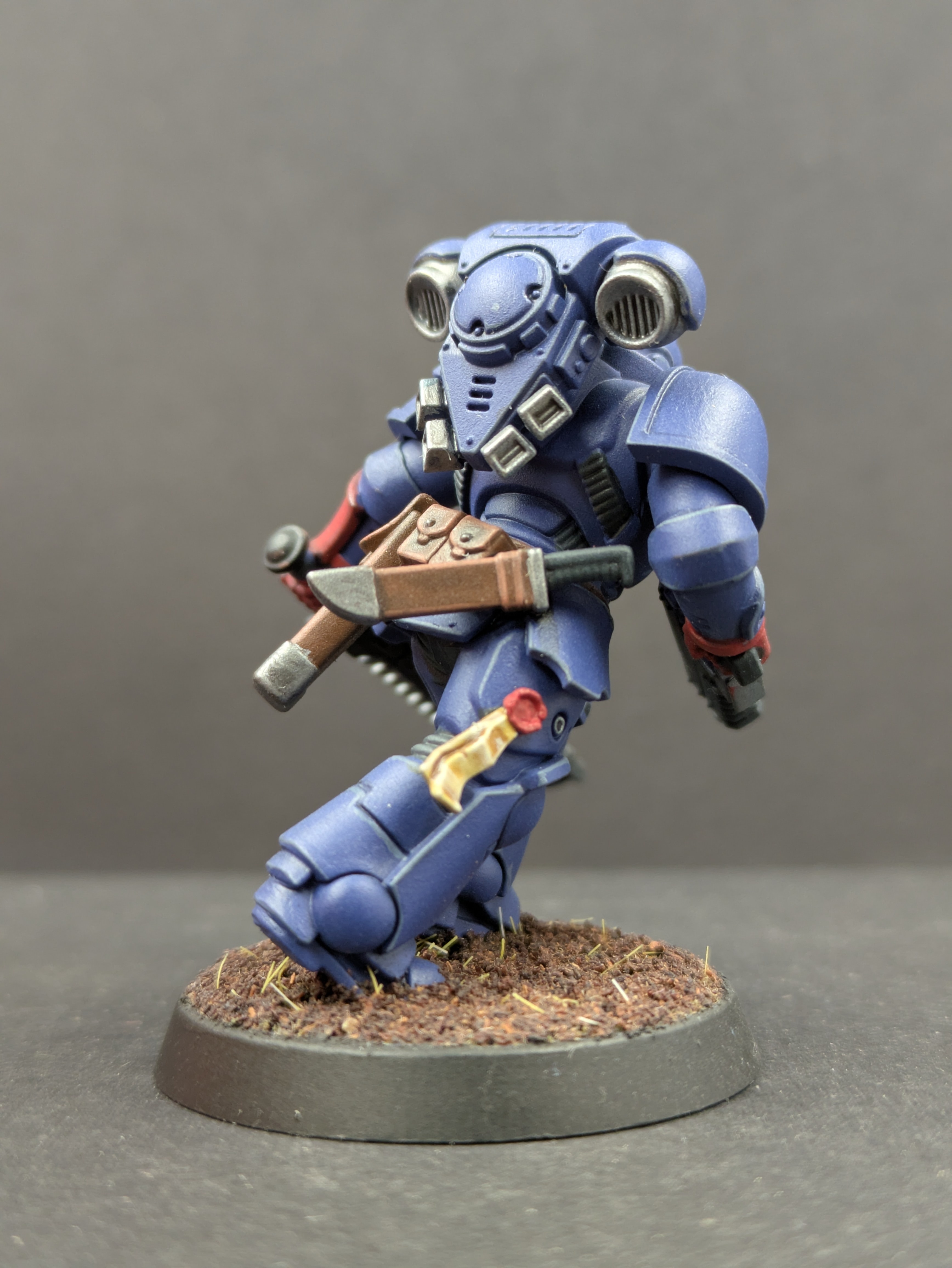 Side/back view - backpack, utility belt, purity seal